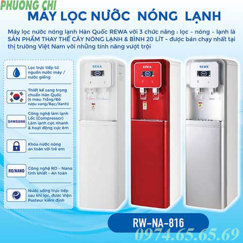 Máy Lọc Nước Nóng lạnh REWA 816